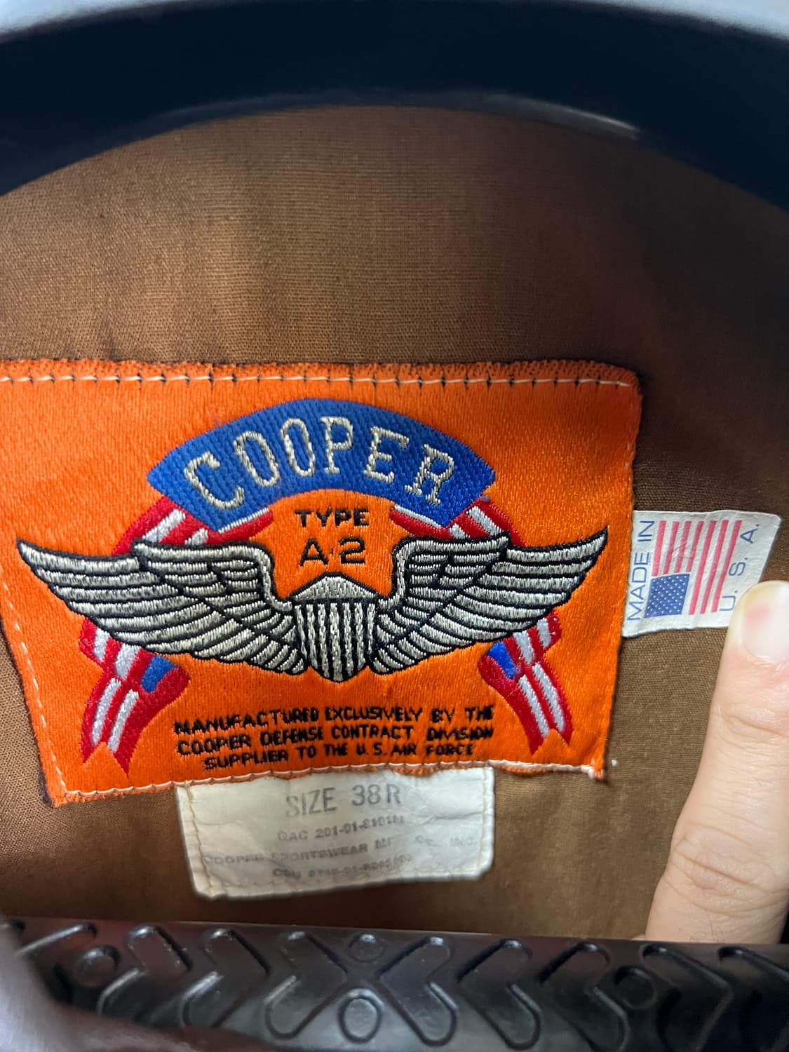 택포25) 쿠퍼 Cooper A-2 자켓 고트스킨 38R 상품이미지4