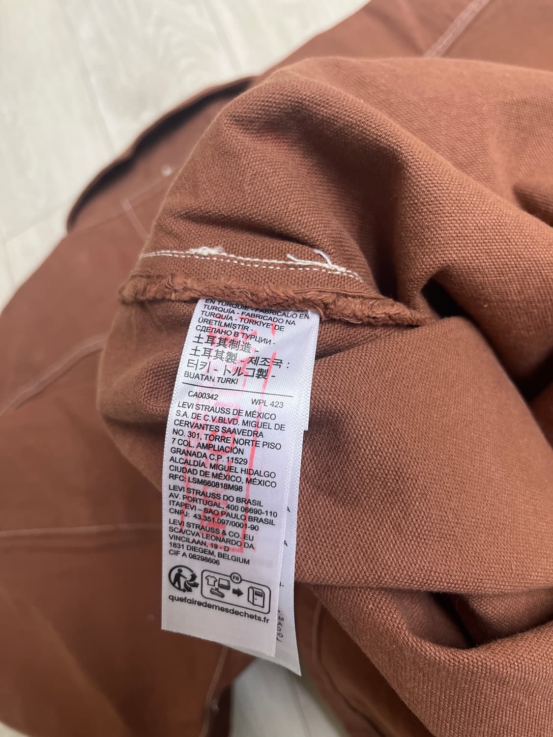 리바이스빈티지클로딩 LVC1870s 덕 클로즈드 프론트 점퍼 L 42 상품이미지8