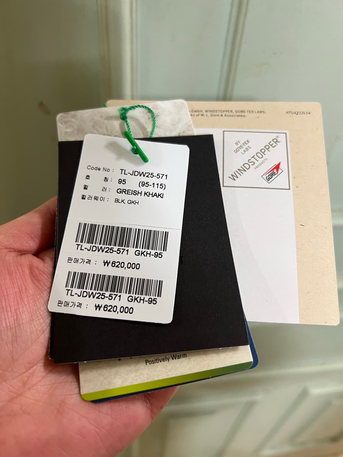 (95) 코오롱 스포츠 남성 윈드스토퍼 논퀼팅 중기장 다운 그레이시 카키 상품이미지4