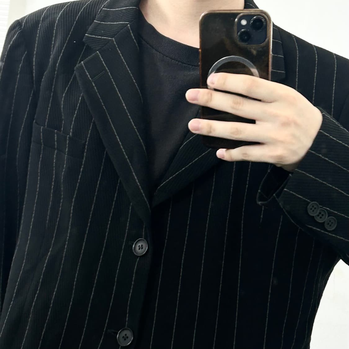 엠포리오 아르마니 스트라이프 블레이저 자켓 상품이미지4