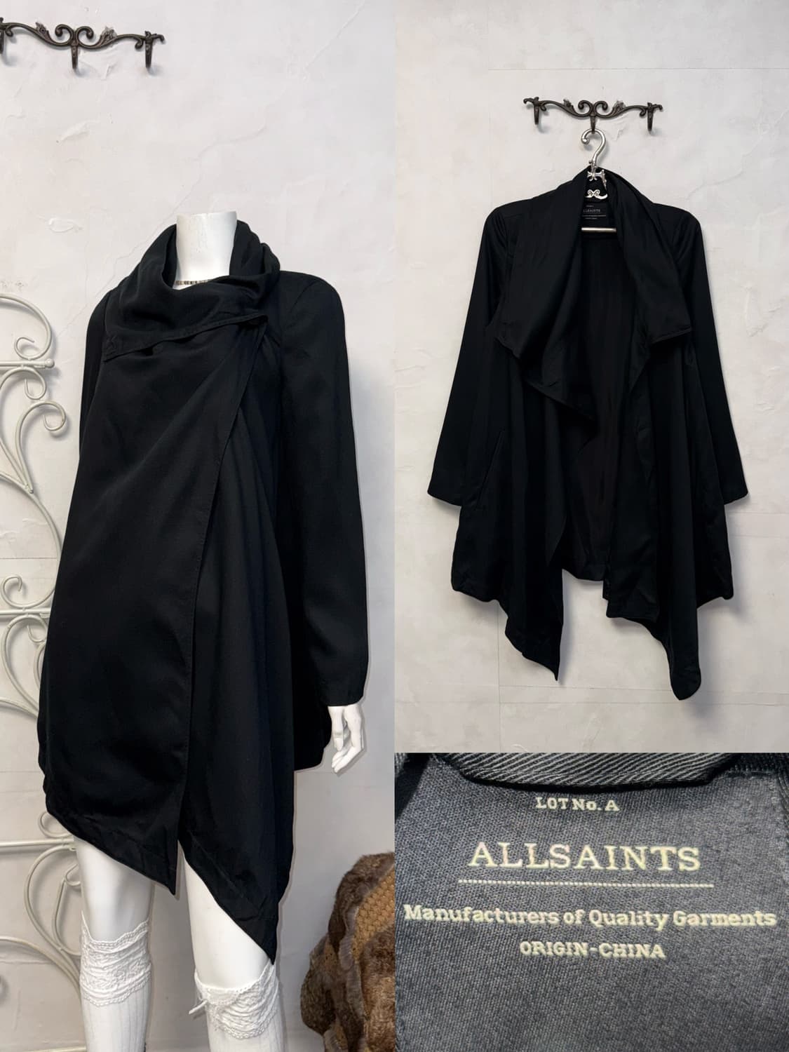 ALLSAINTS monument draped coat jacket 상품이미지2