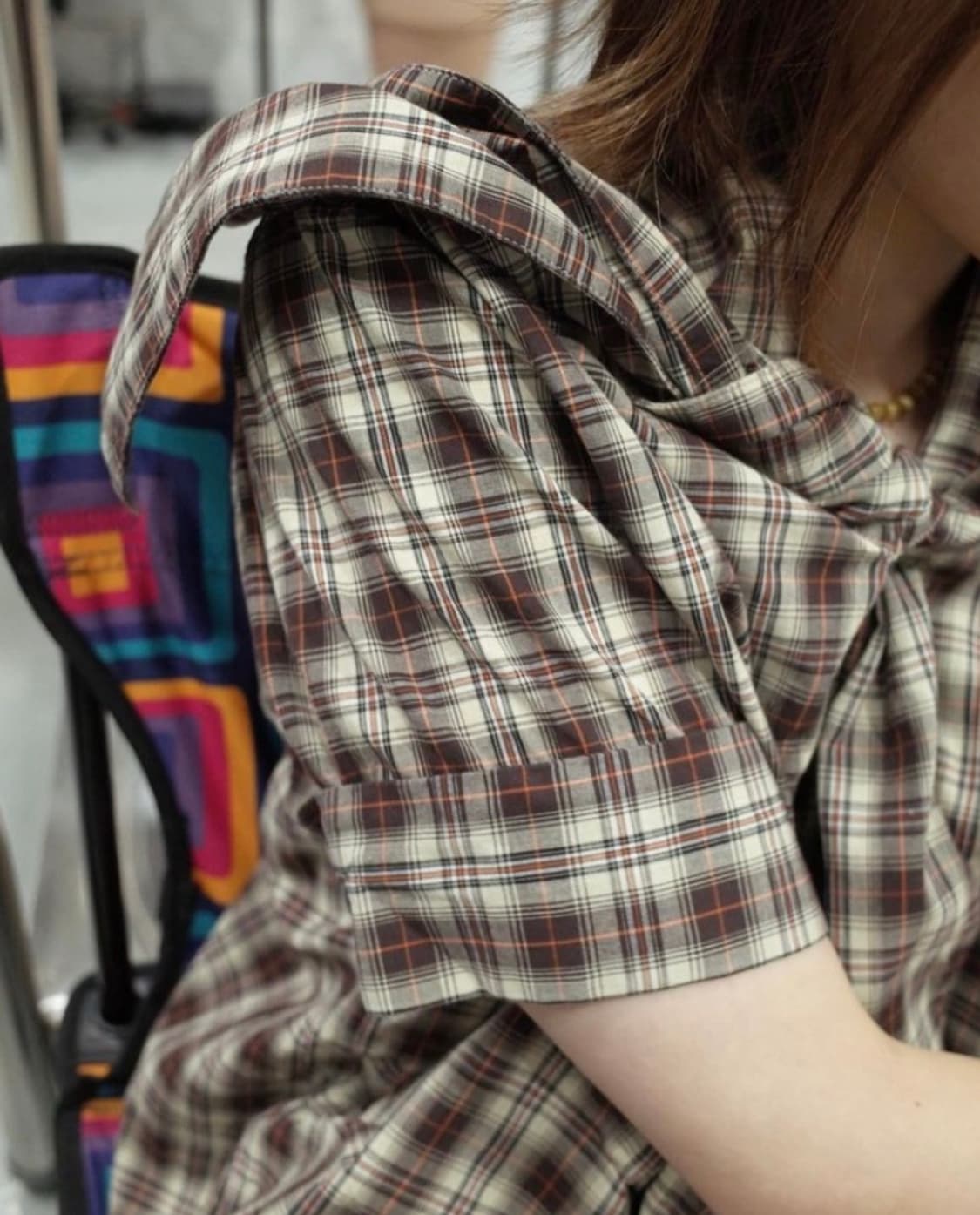 BEAMS BOY ascot collar short sleeve shir 상품이미지3