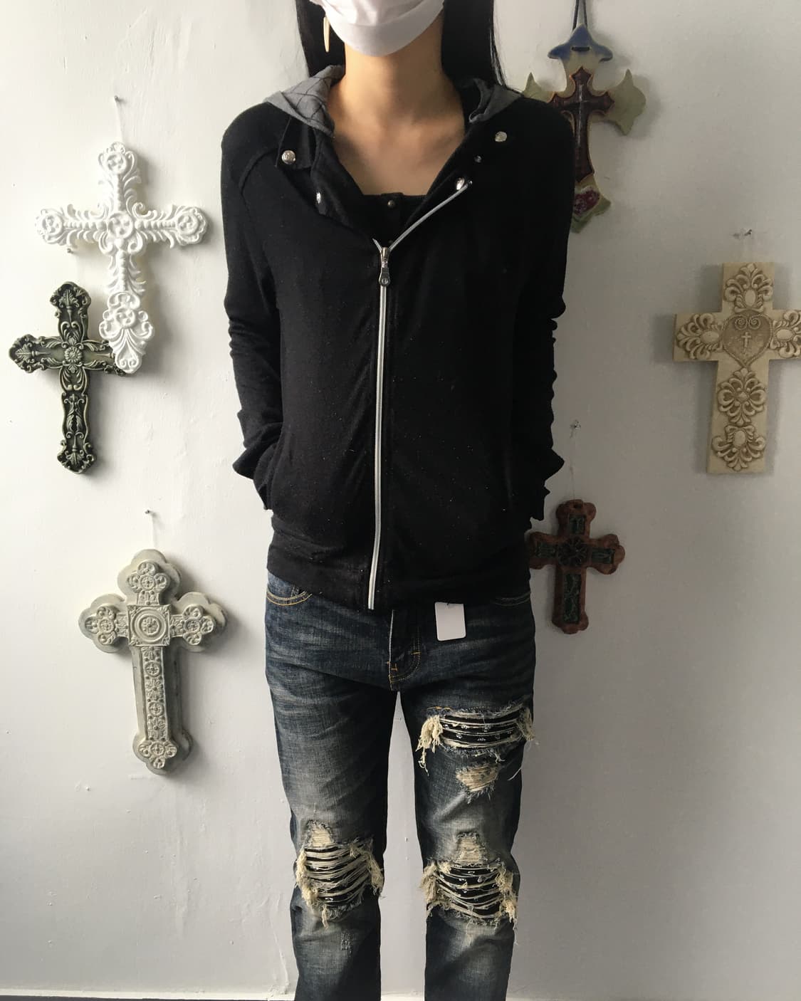 In the attic hood layered zip up 상품이미지1