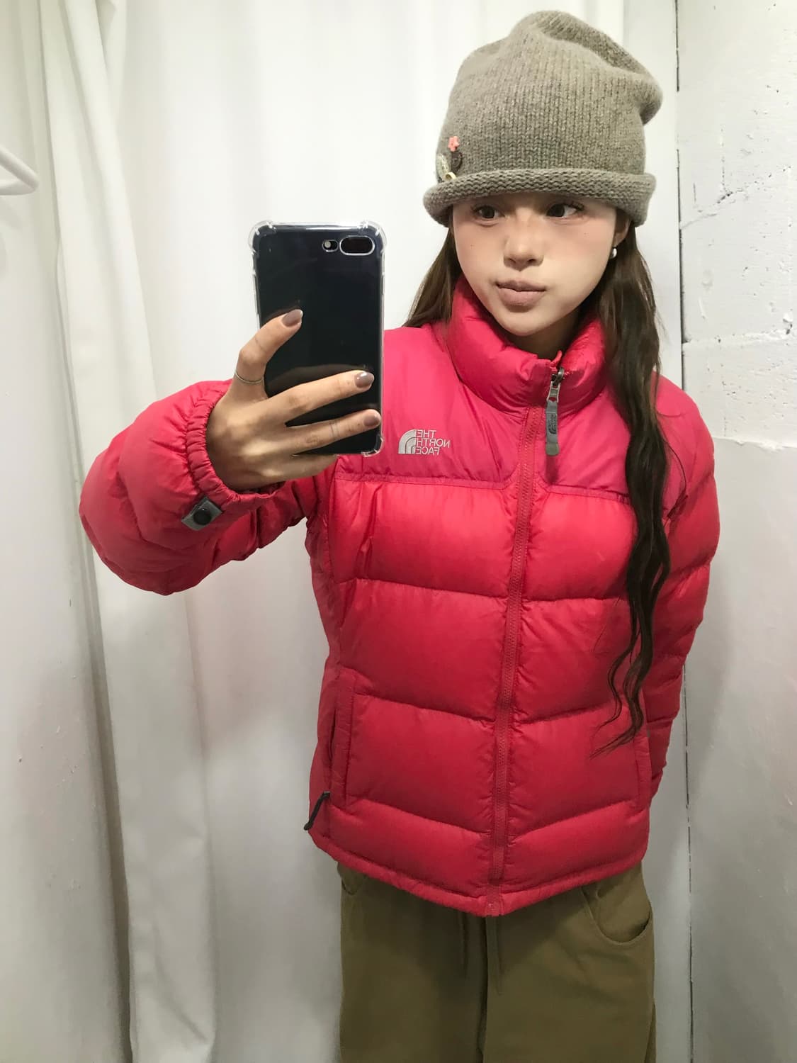 노스페이스 700 눕시 레드 패딩 (90) 상품이미지1