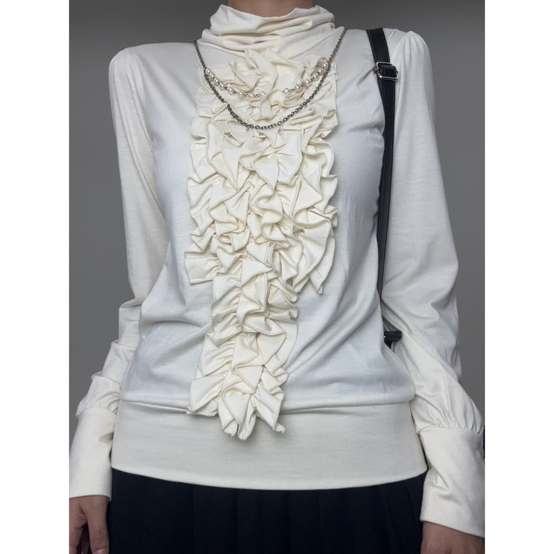 빈티지 아이보리 프릴 롱슬리브 상품이미지1