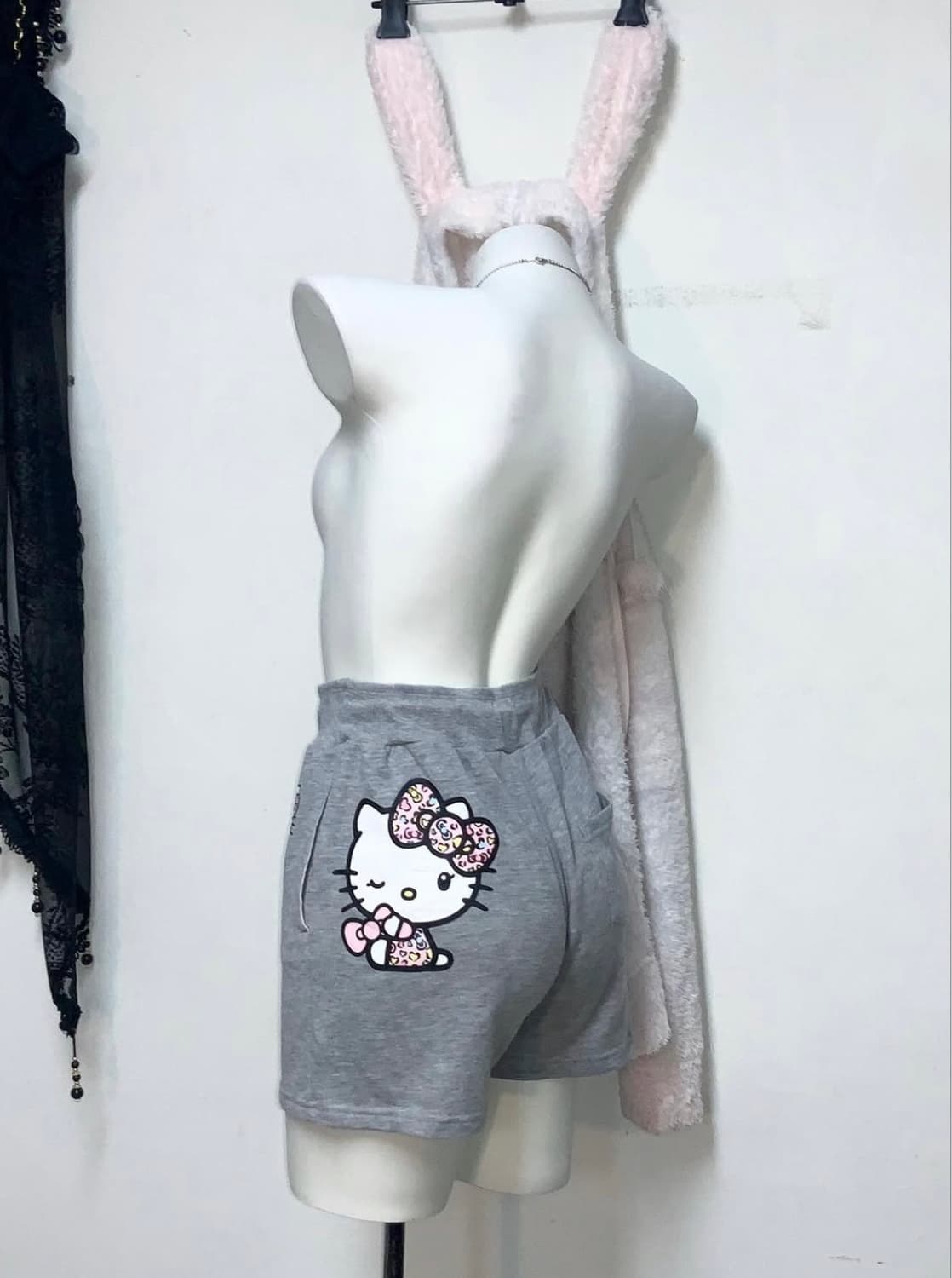 헬로키티 산리오 토끼 귀 후드 키치갸루세트 🐰 00s  상품이미지4
