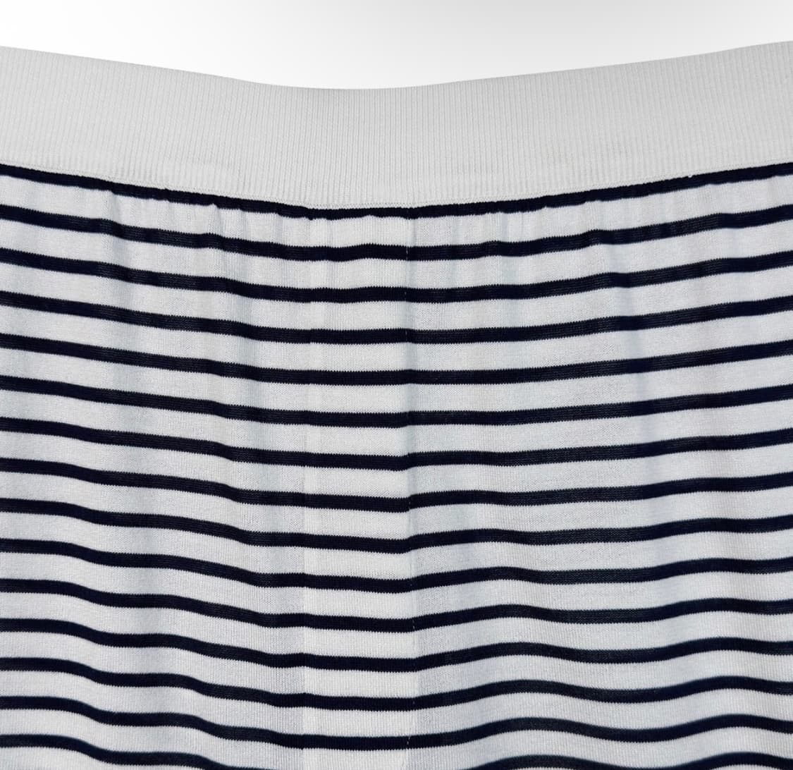 [52] 프라다 남성 실크 삼각로고 스트라이프 버뮤다 쇼츠 반바지 블루 상품이미지4