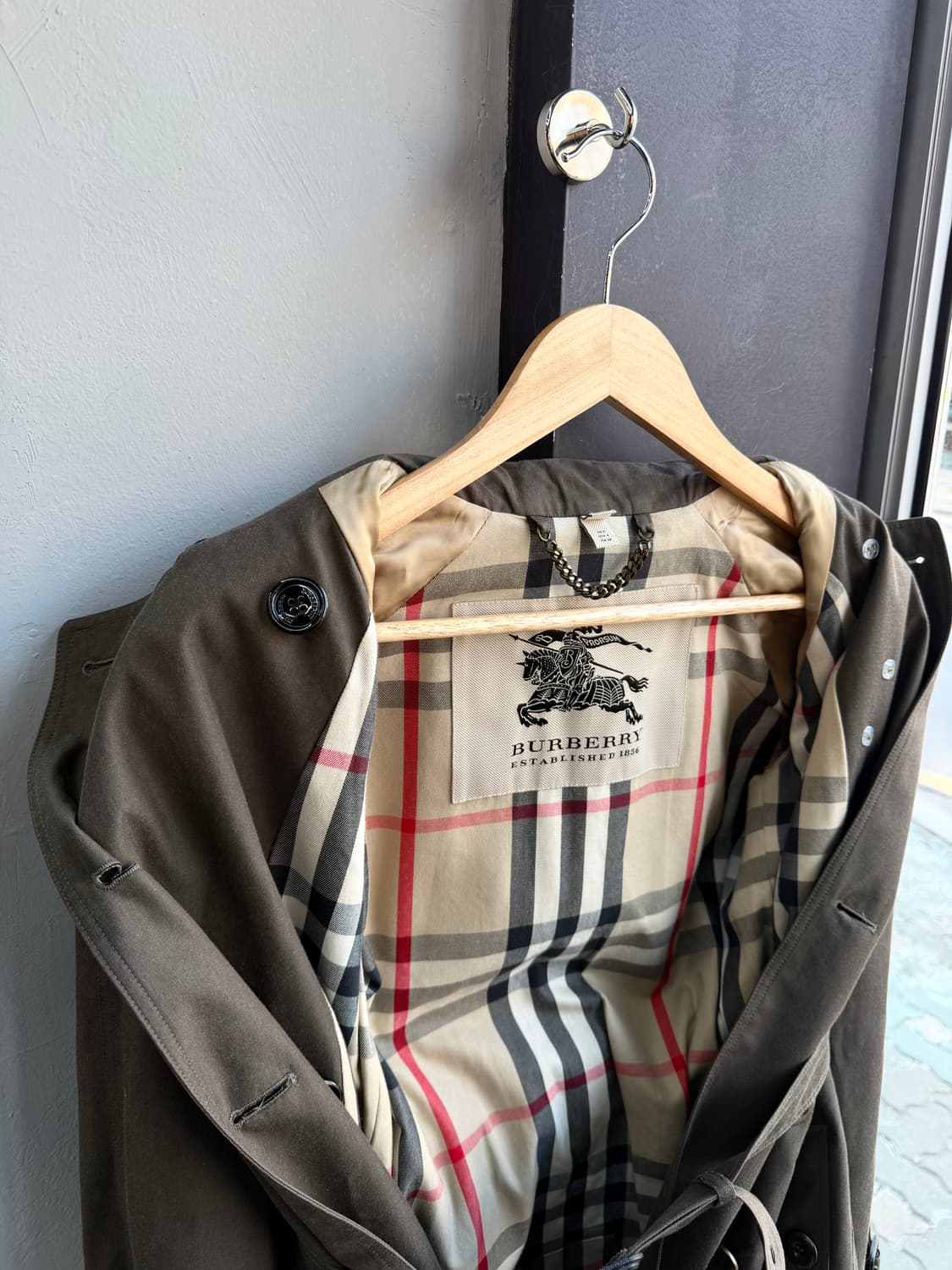 UK6/ 버버리 런던 견장 밀리터리 트렌치코트 상품이미지6