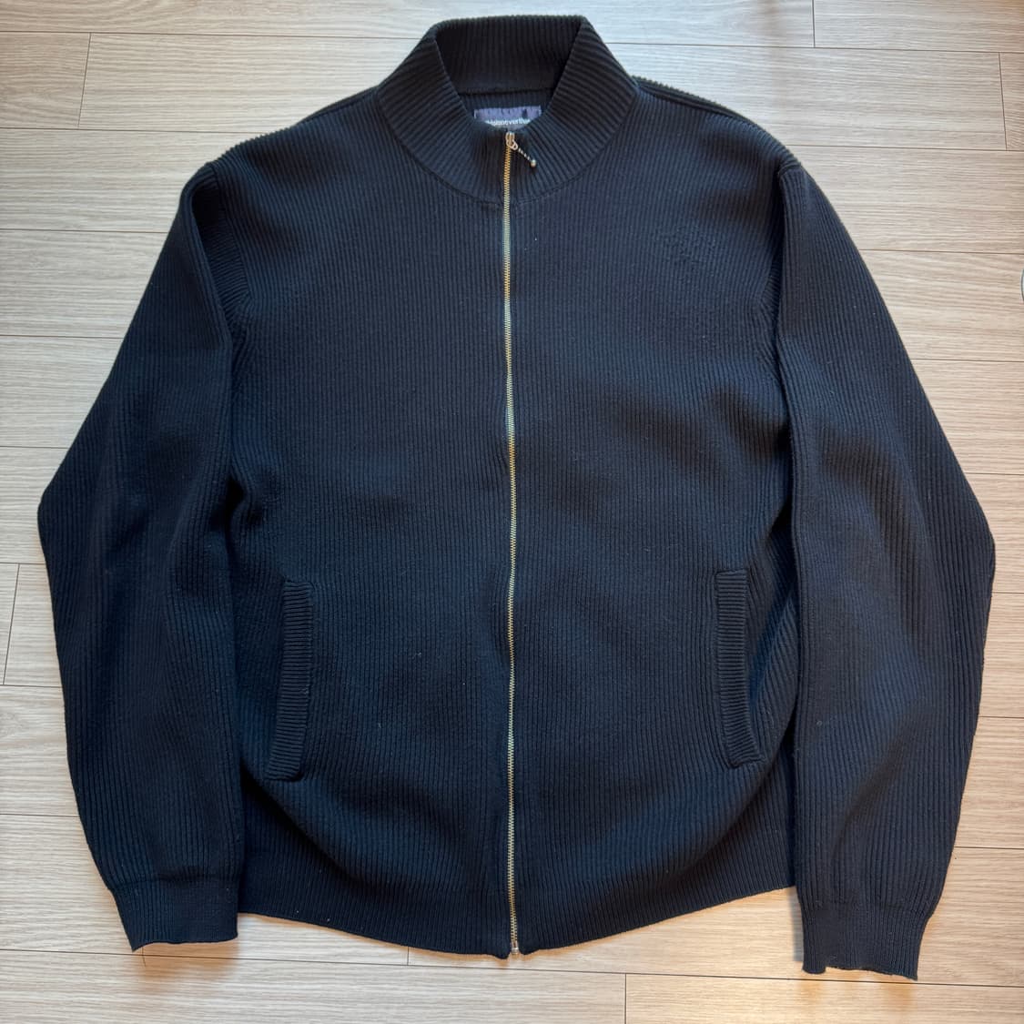 디스이즈네버댓 풀집 가디건 울집업 L 블랙 상품이미지7