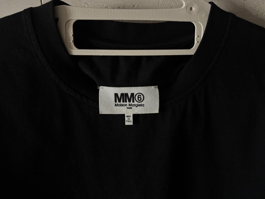 MM6 메종마르지엘라 프릴 도트 튤 헴 티셔츠 상품이미지5