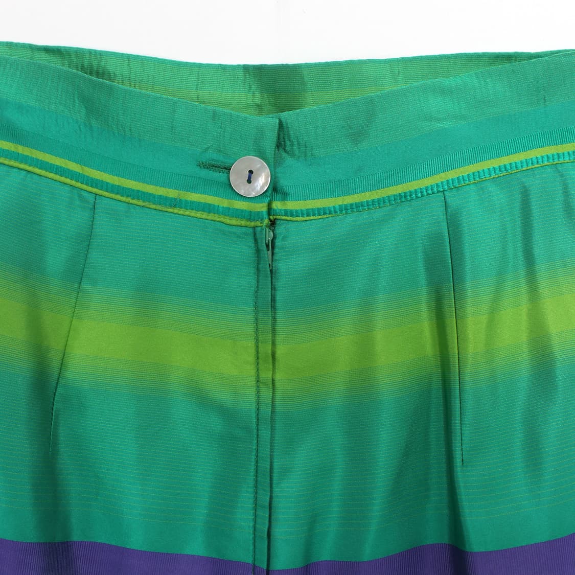 크리스찬 디올 Dior 빈티지 그린 스트라이프 실크 스커트 상품이미지9