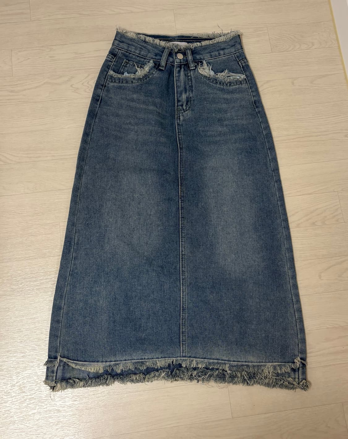 데님 롱스커트 롱치마 청치마 상품이미지1