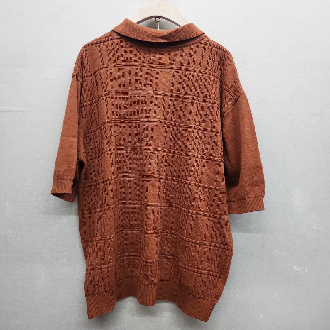 디스이즈네버댓 자카드 니트 반팔카라 S(L) 남여공용 상품이미지4