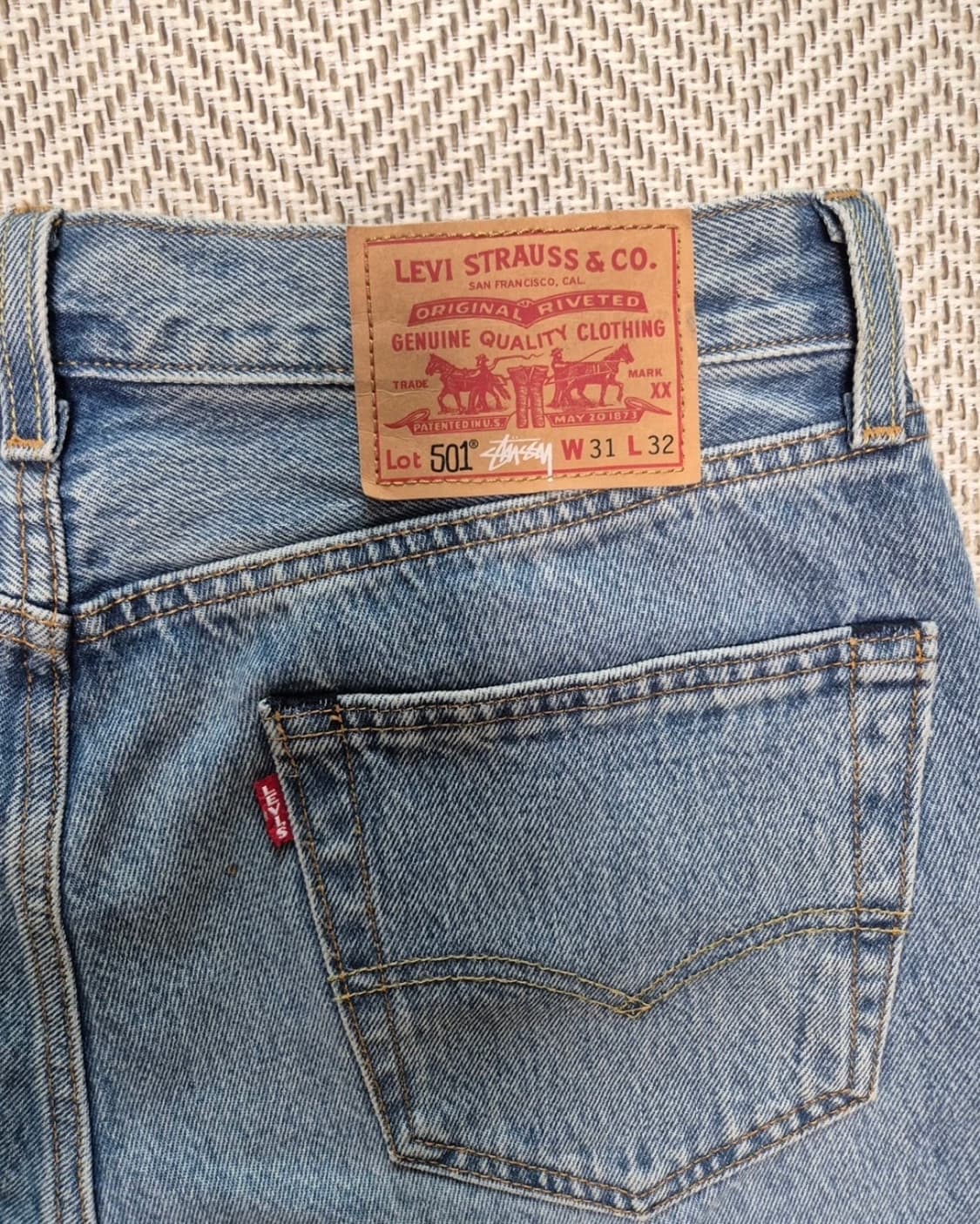 스투시 x 리바이스 엠보스드 501 진 (인디고) 상품이미지3