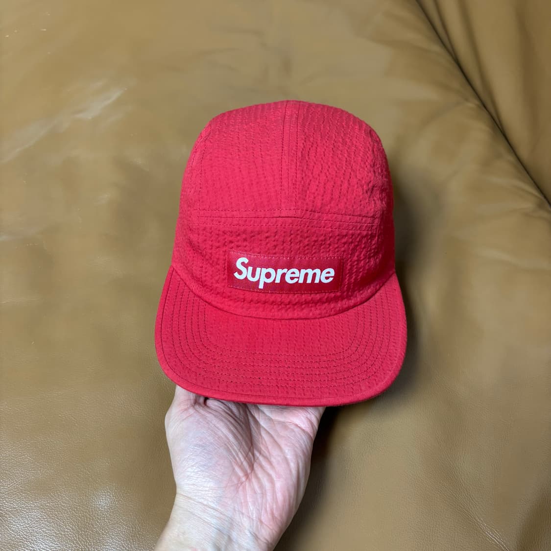 Supreme 슈프림 시어서커 레드 캠프캡 모자 (Red) 상품이미지2
