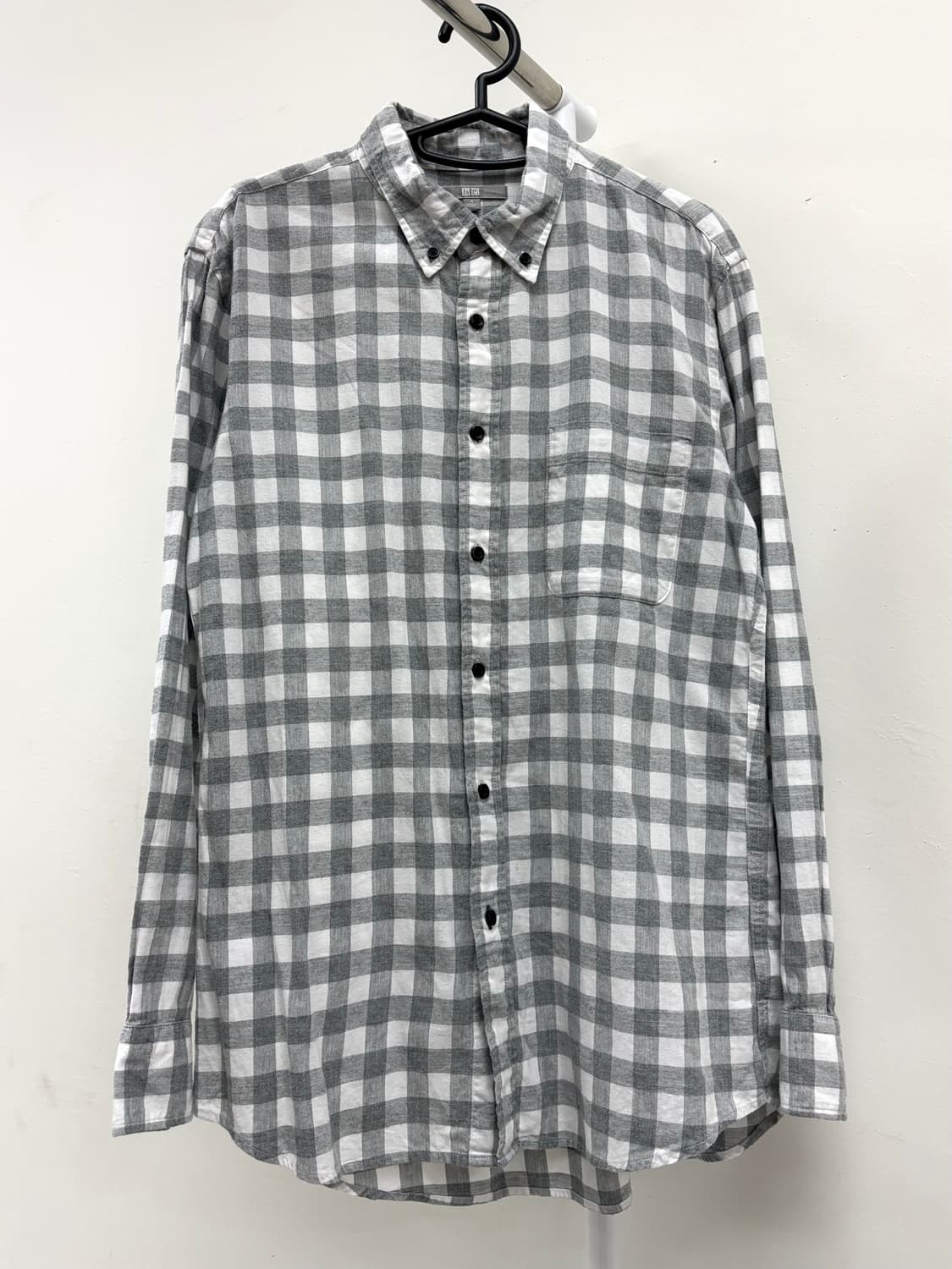 빈티지 그레이 체크 셔츠 상품이미지5