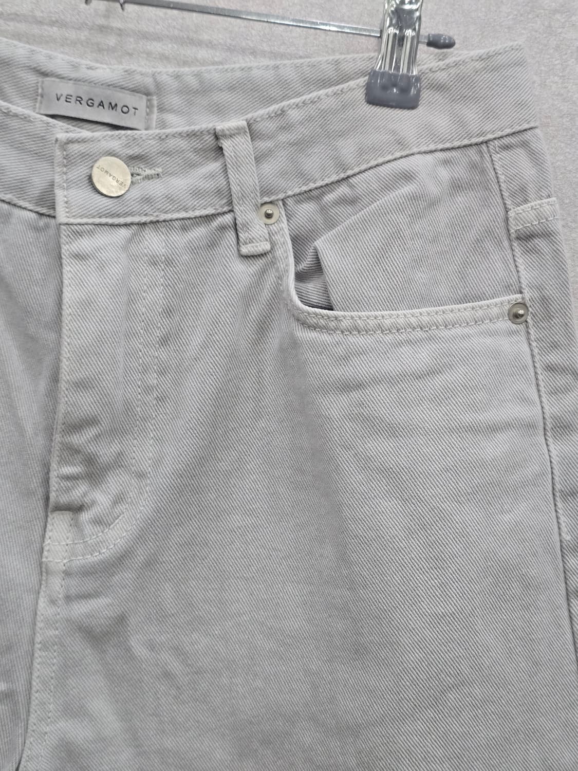 VERGAMOT 연베이지 데님 숏팬츠 상품이미지4