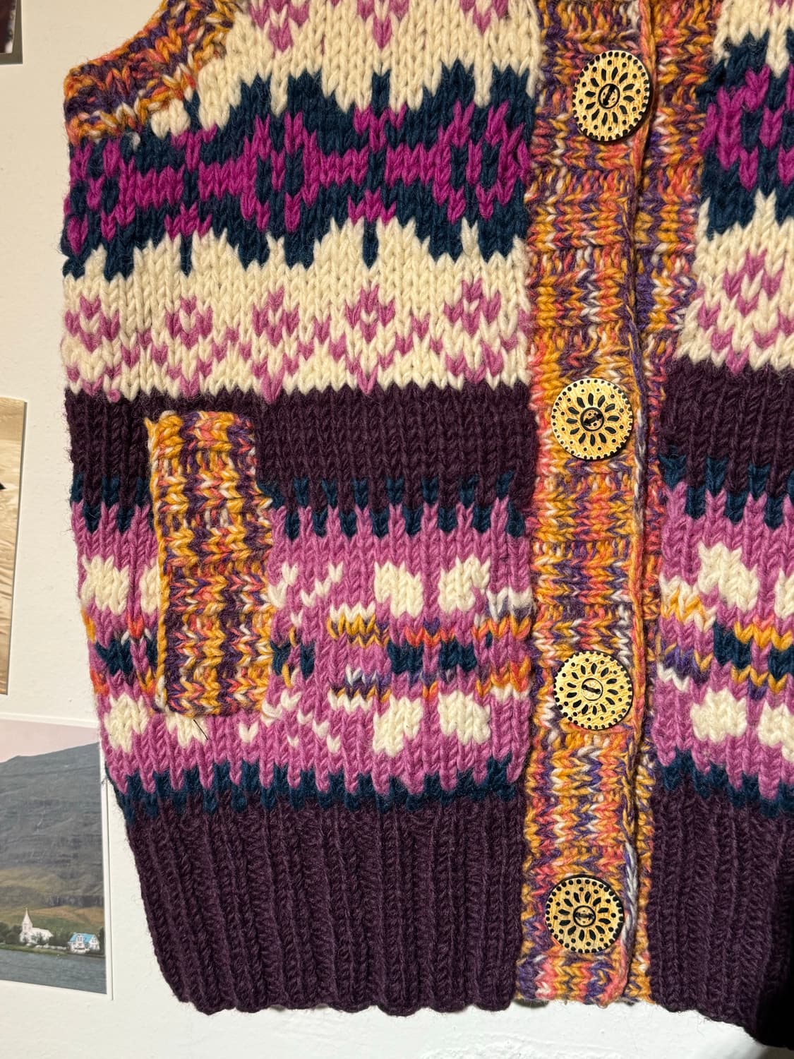 노르딕 히피 니트 조끼 상품이미지5