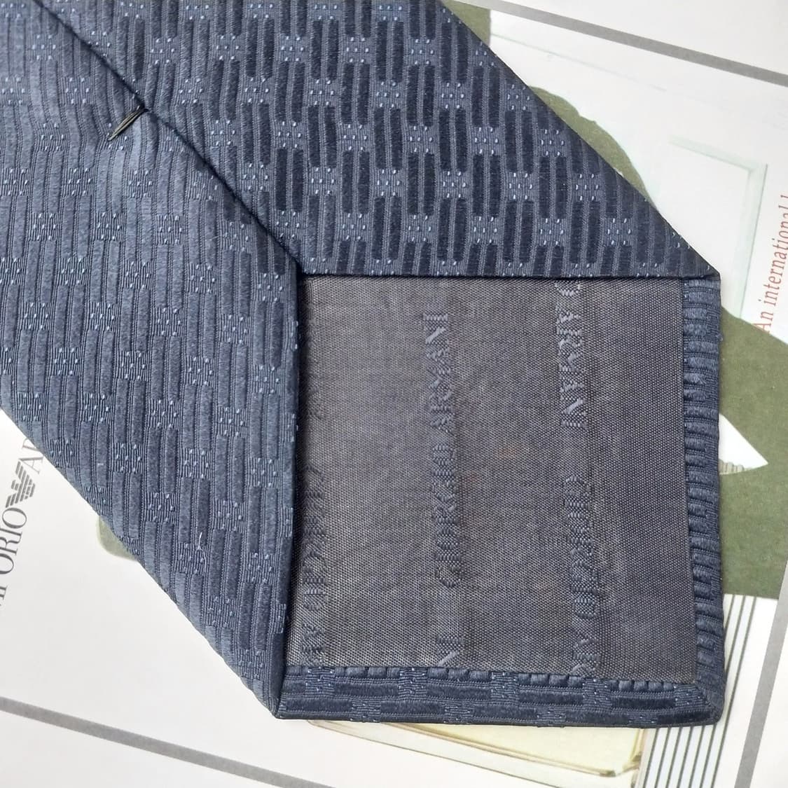 조르지오 아르마니 실크 자카드 패턴 넥타이 9.8cm A+등급 K2244 상품이미지6