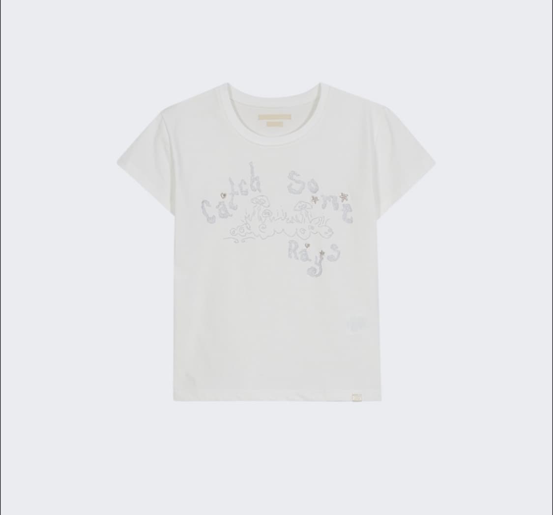 타입서비스 catch embroidery t-shirt 오프화이트 상품이미지1