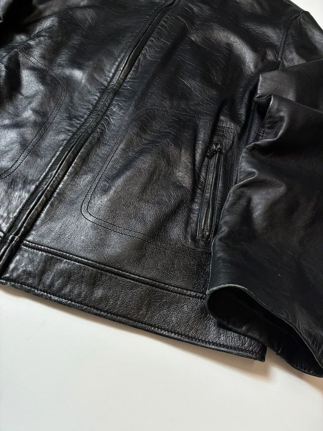 MTTV 00's 양가죽 블랙 레더 싱글 자켓 PN8264 상품이미지4