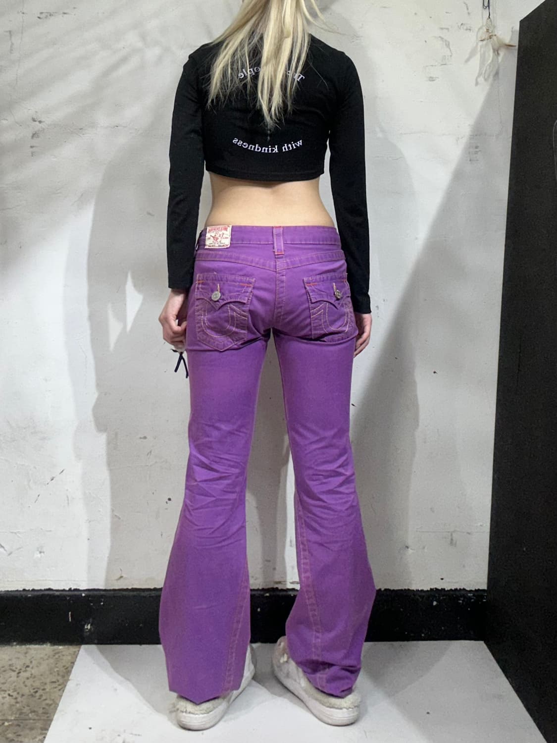 USA 트루 릴리전 퍼플 극희귀 락스타 부츠컷 플레어진 데님 팬츠 청바지 상품이미지3