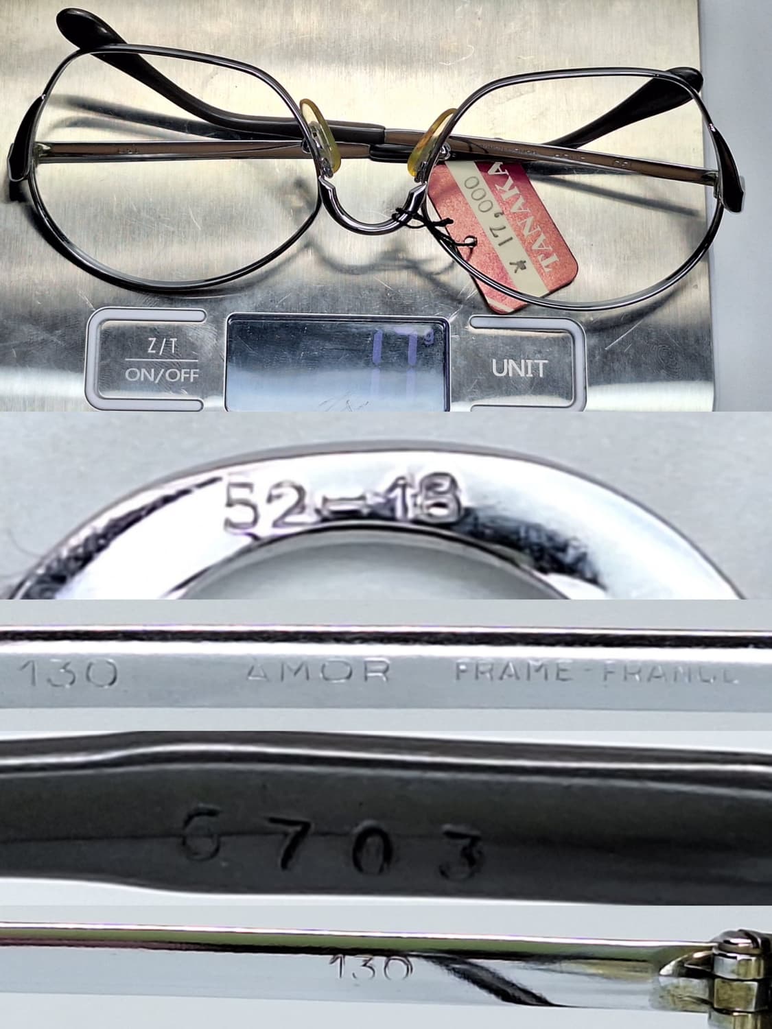 80s 프랑스제 빈티지 데드스톡 미사용/아모르 Amor 6703 여성안경 상품이미지5