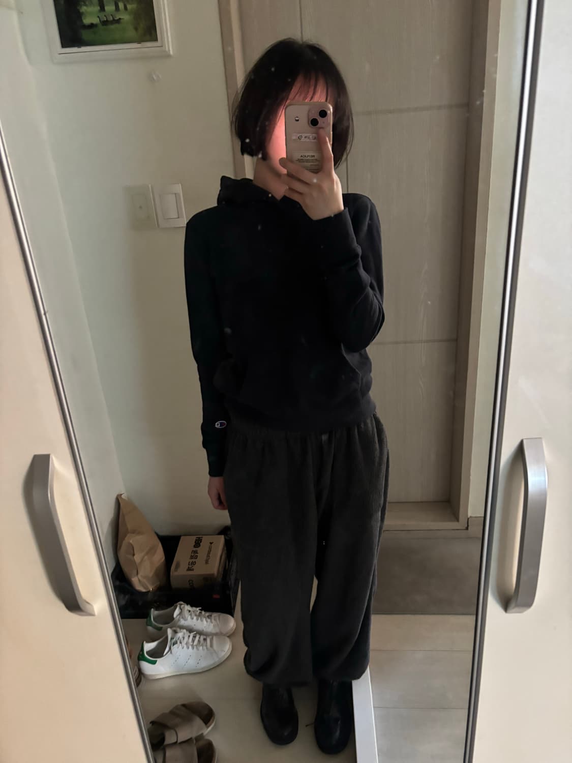 챔피온 네이비 후드 상품이미지2