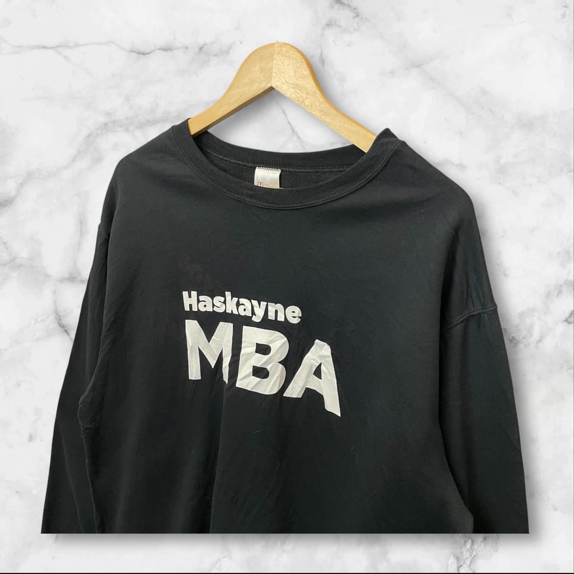 빈티지 블랙 프린팅 기모 맨투맨 L 상품이미지3