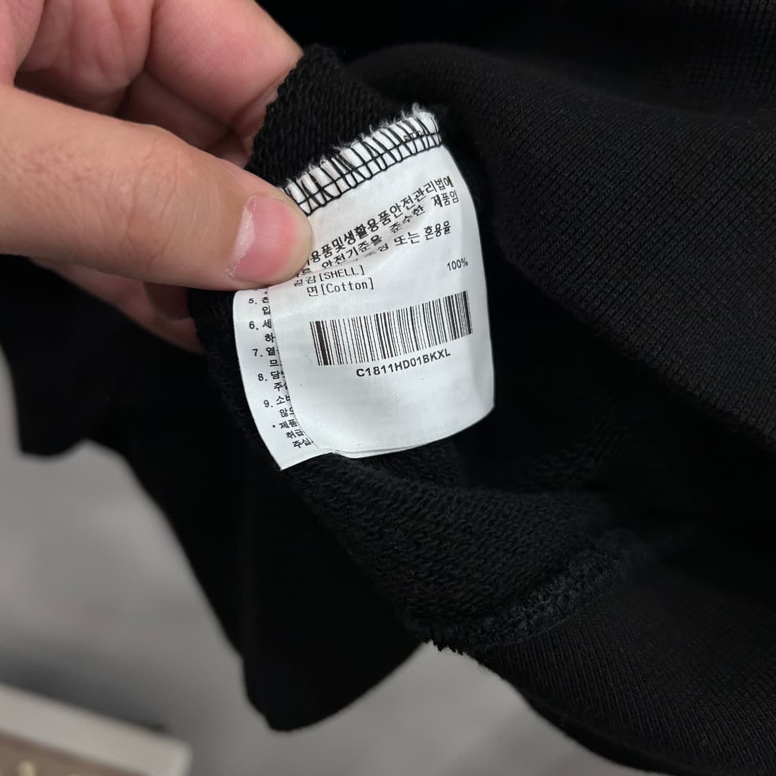 커버낫 스몰로고 헤비코튼 오버핏 후드티 상품이미지4