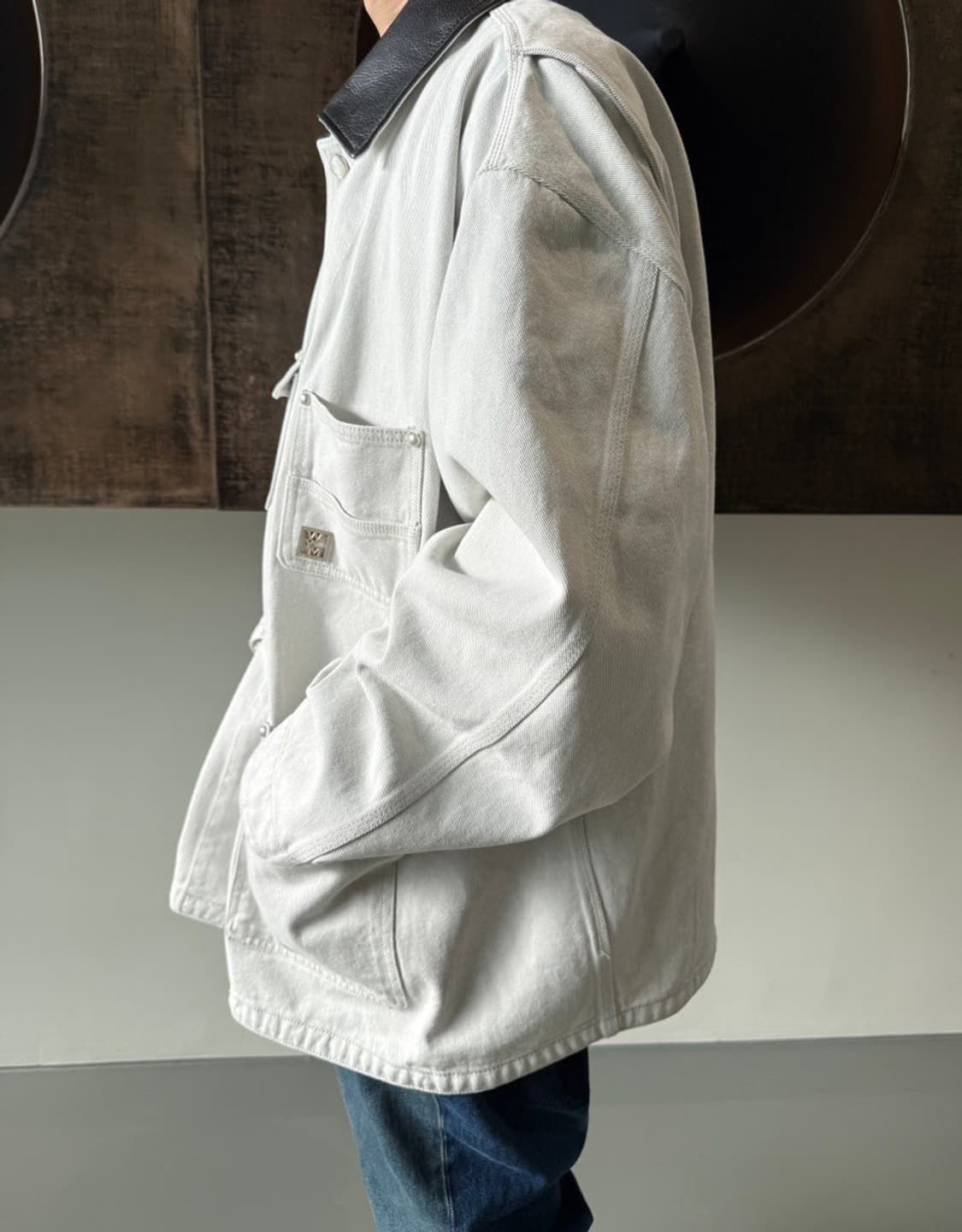 [50] 우영미 25SS 화이트 레더 칼라 데님 코트 - 50% 할인가 상품이미지8