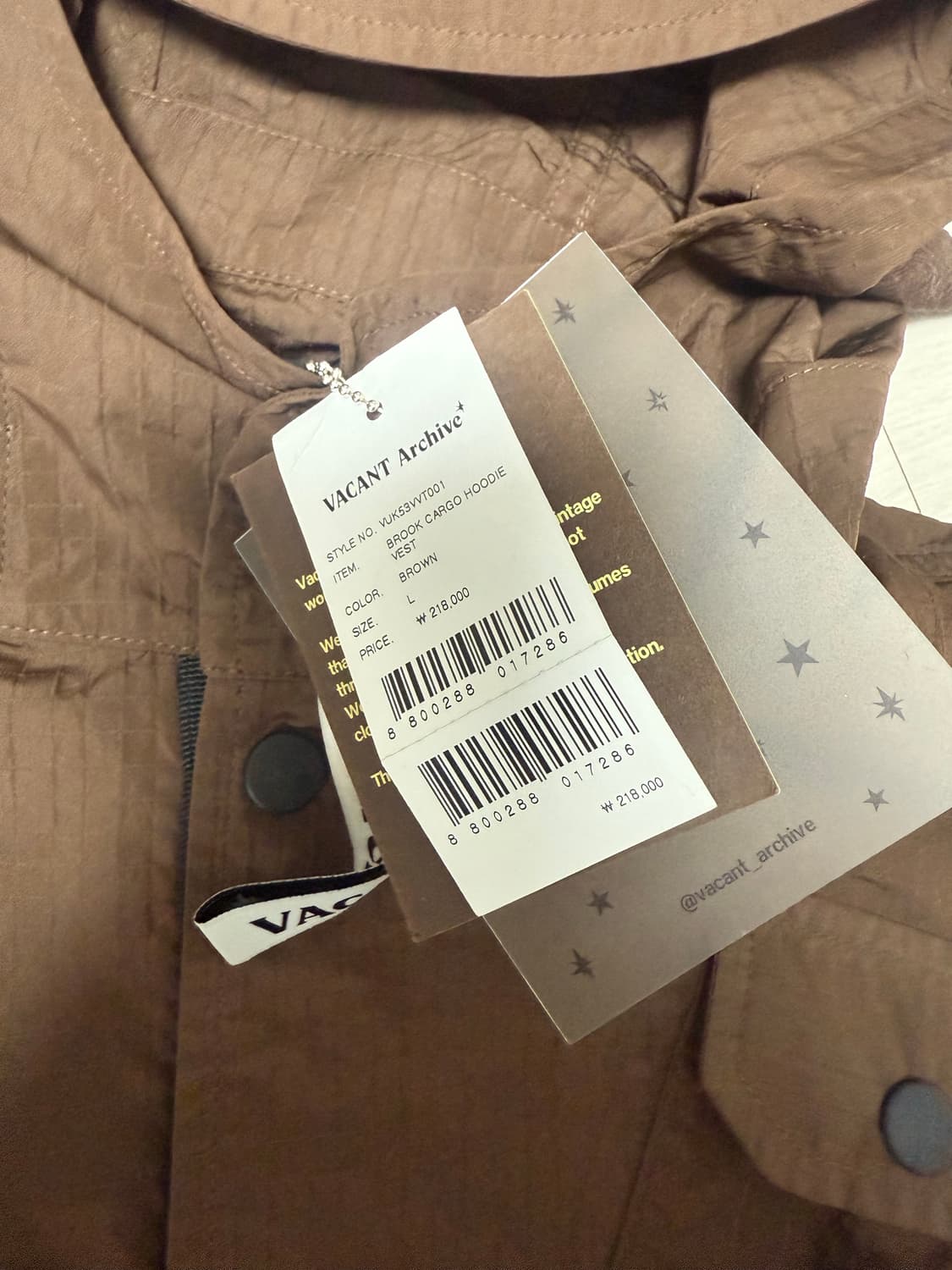 vacant archive 카고 후드 베스트 상품이미지4