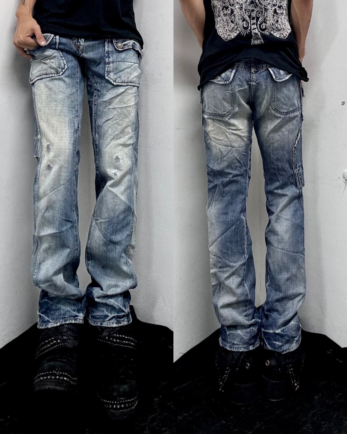 “Vintage” Y2K Mood Pocket Detail Crack P 상품이미지8