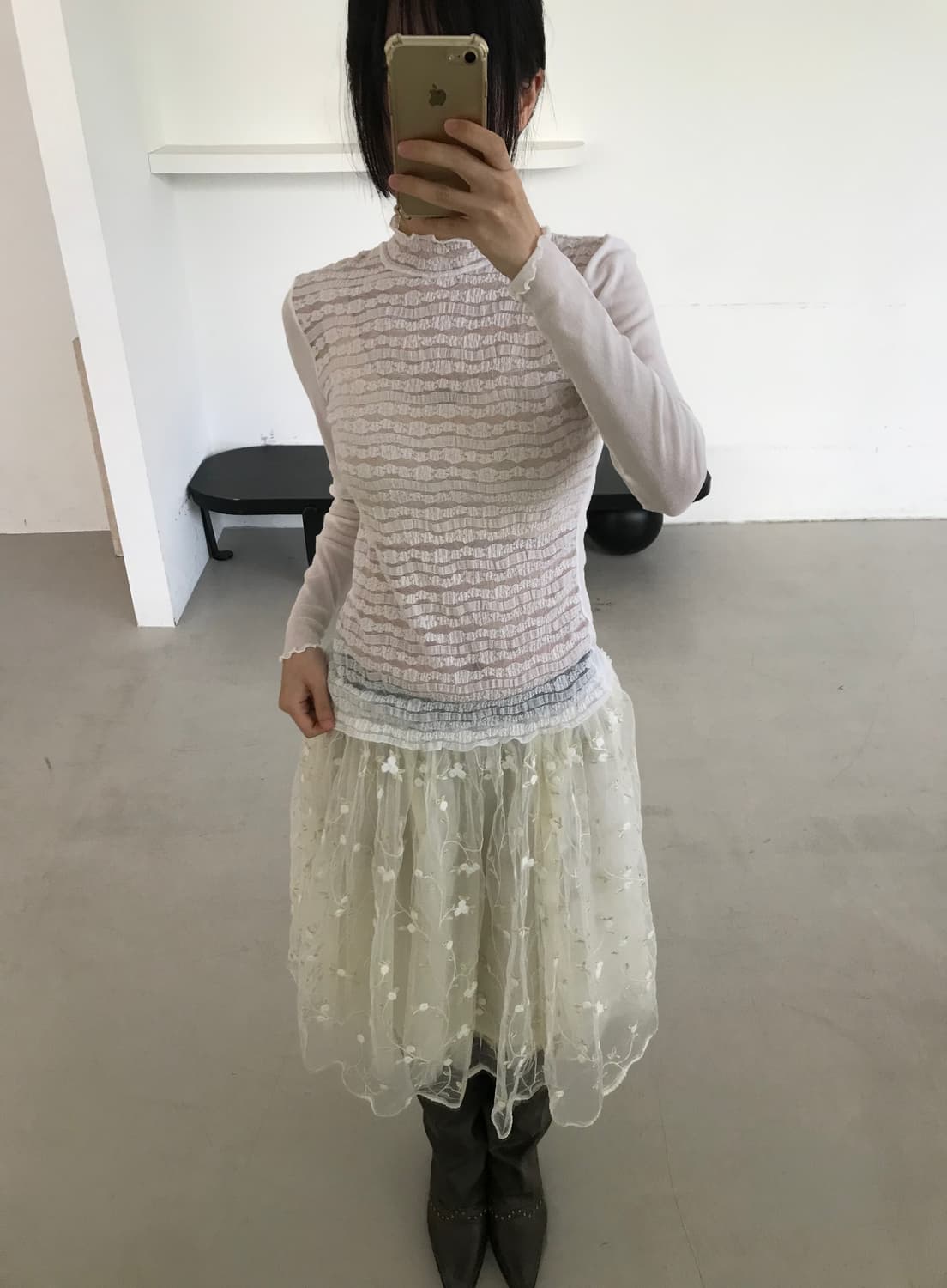 vintage lace mesh top 상품이미지4