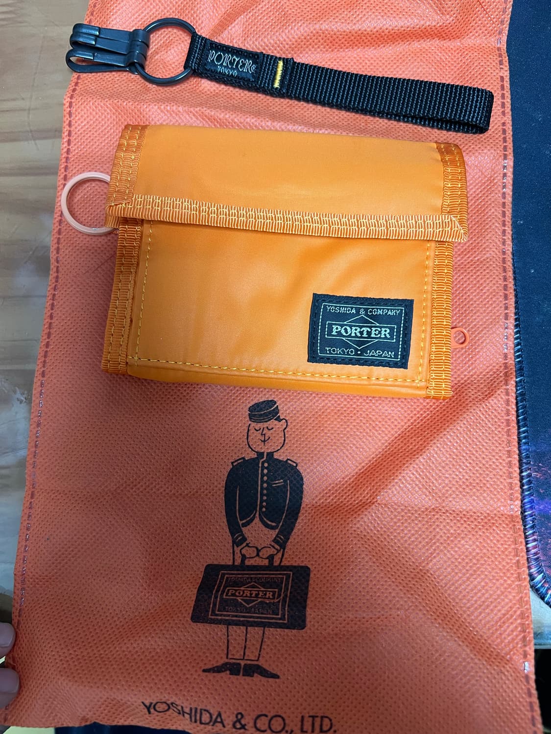 미사용 신품) Porter 포터 캡슐 반지갑 오렌지 컬러 상품이미지1