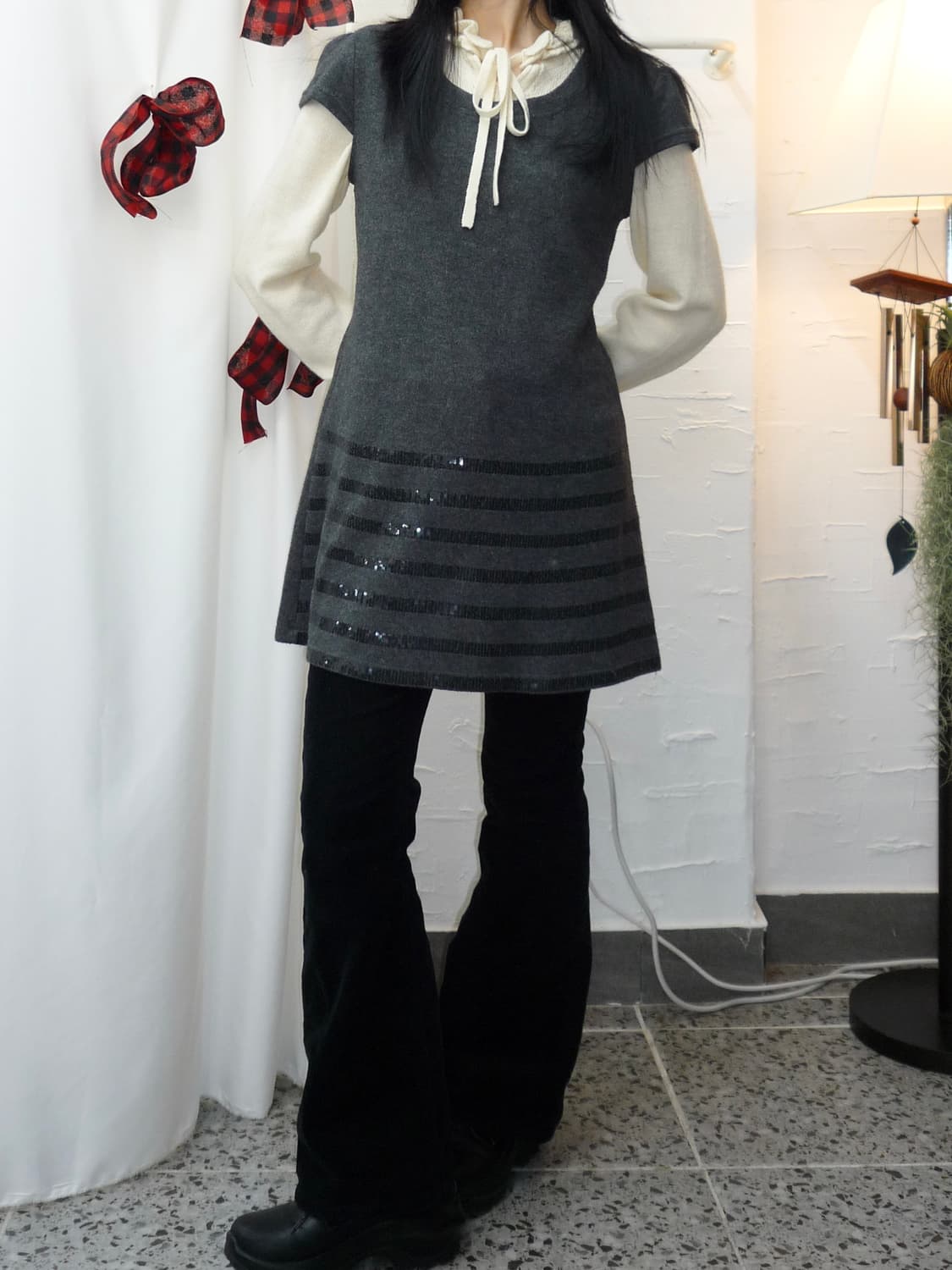 sparkle lined mini dress 상품이미지2