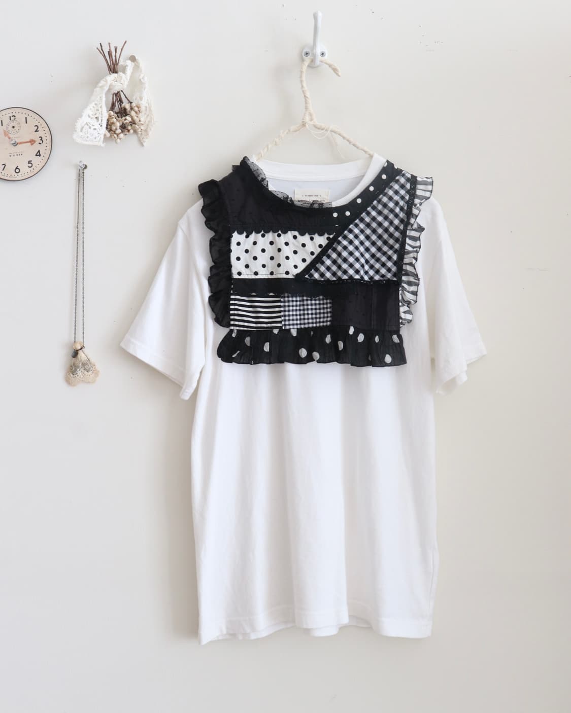 [Beams Boy] Tori-To Check Frill T-Shirt 상품이미지9