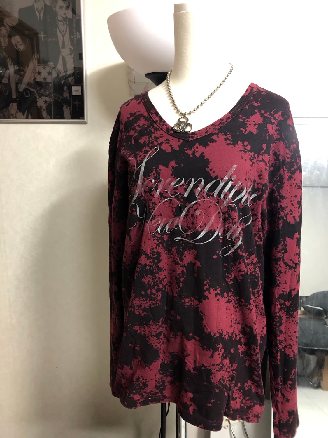 세그맨틱 디자인 펑크 롱슬리브 상품이미지1