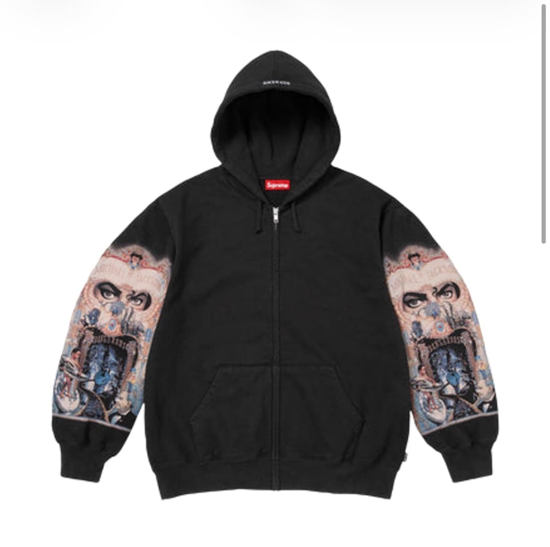 [새상품] 슈프림 x 마이클 잭슨 데인저러스 집업 후드 스웨트셔츠 블랙 상품이미지2