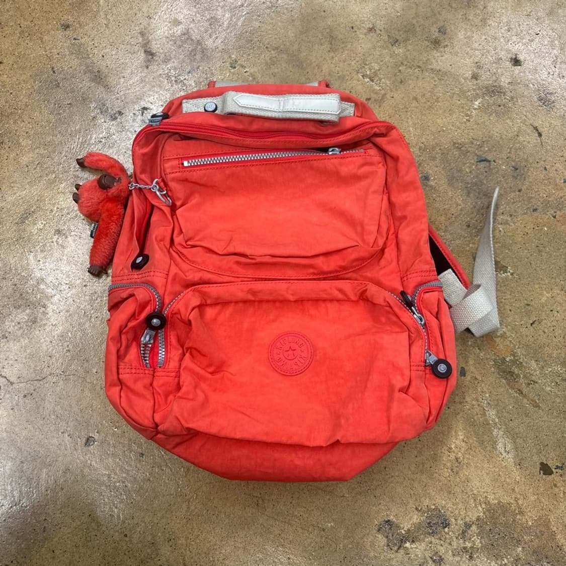 키플링 다홍색 오렌지 백팩 가방  상품이미지2