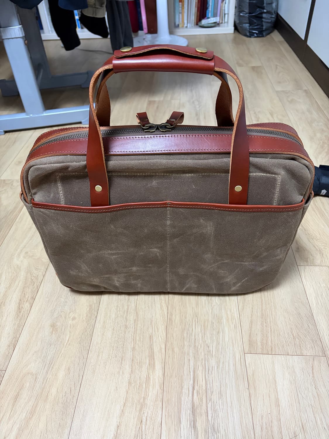 헤비츠 hevitz yawl 왁스캔버스 브리프케이스 새상품 상품이미지2