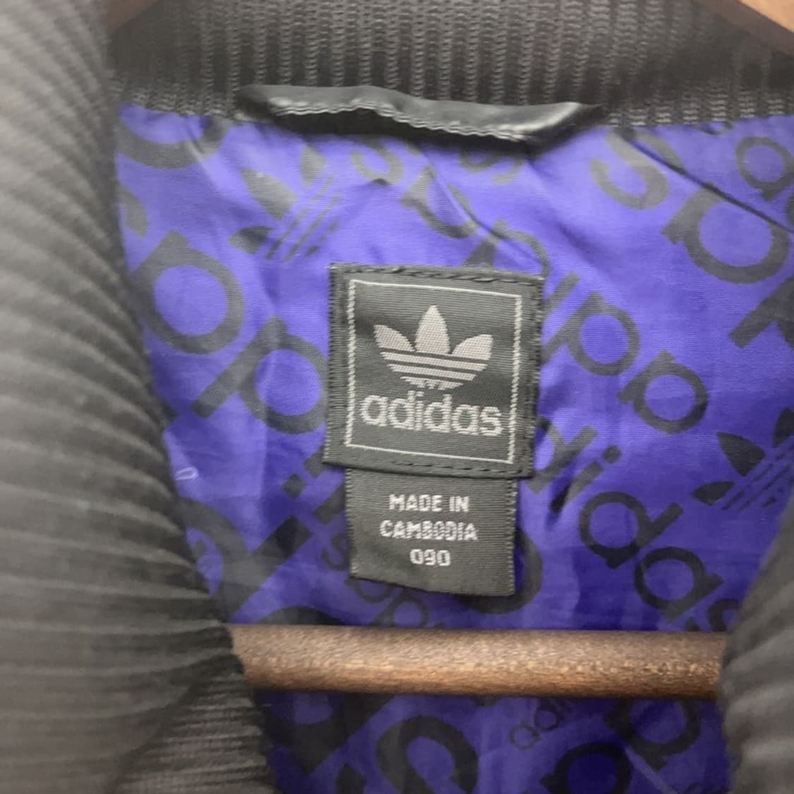 아디다스 빈티지 레트로 블랙퍼플 패딩 조끼 95 C07523 상품이미지5