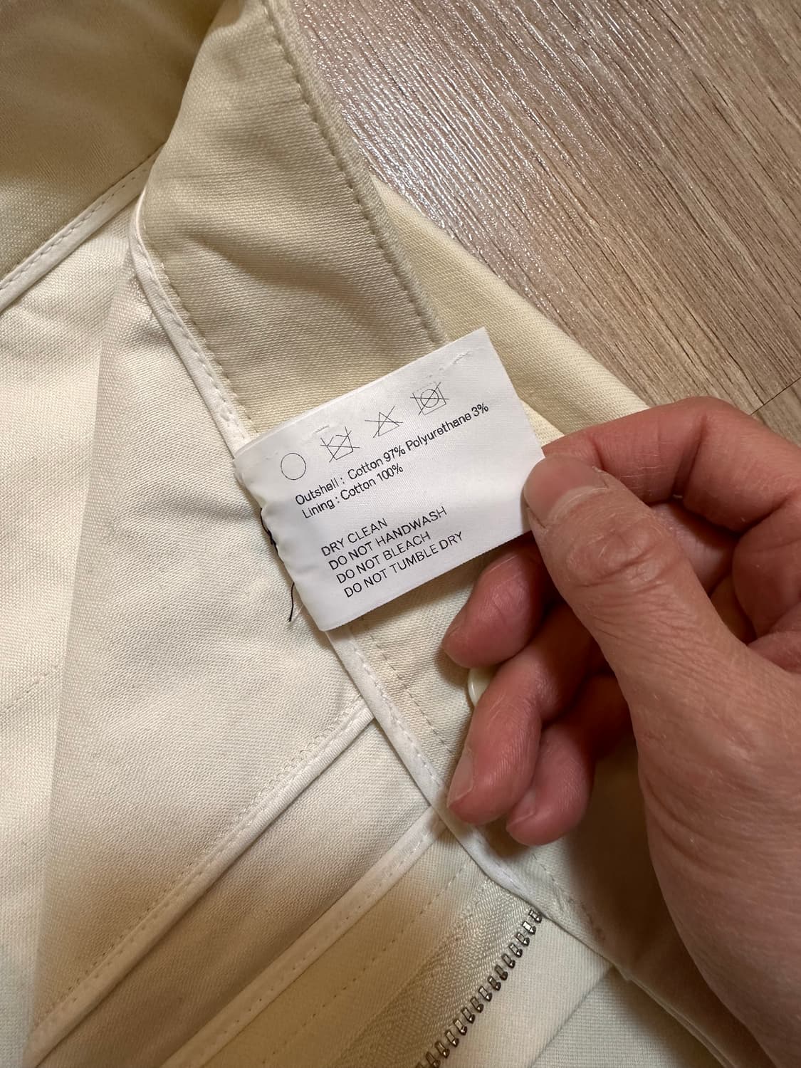 LFM cotton straight trousers / ivory 상품이미지4