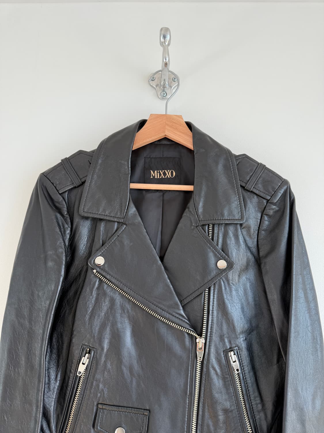 MiXXO 램스킨 레더 라이더자켓 상품이미지2