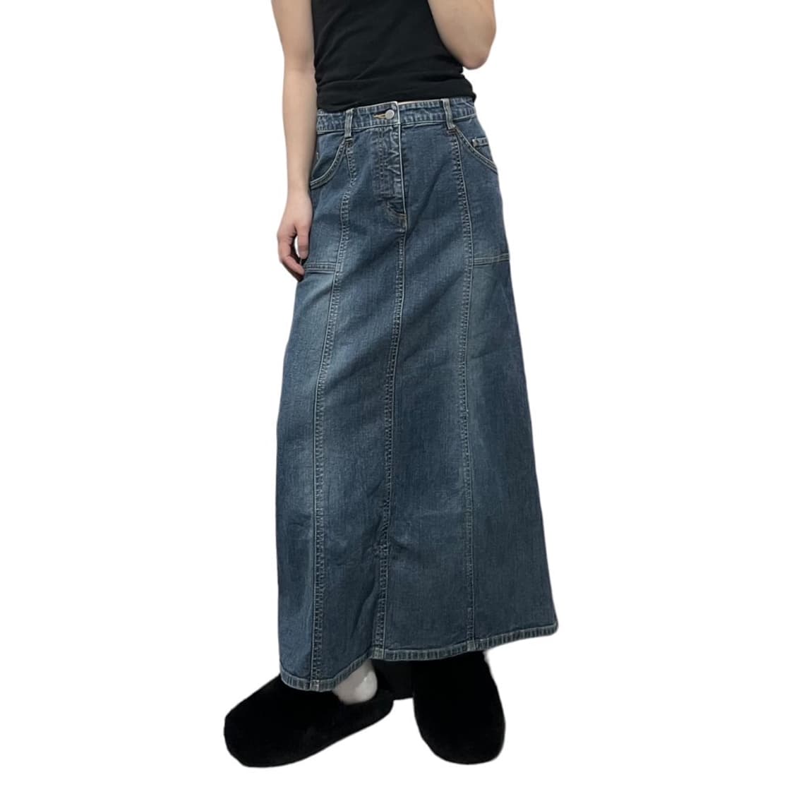 comme ca easy living 데님 롱스커트 상품이미지1