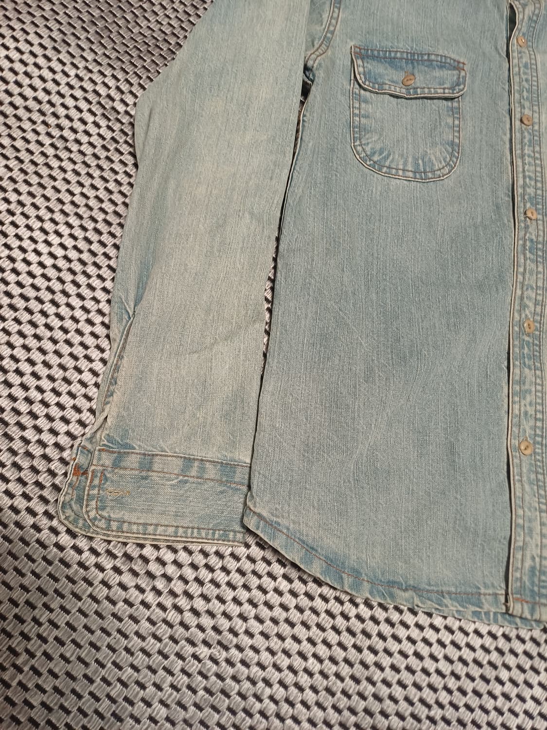 ZETTA(제타) 슬림핏 연청 데님 웨스턴 셔츠 상품이미지5