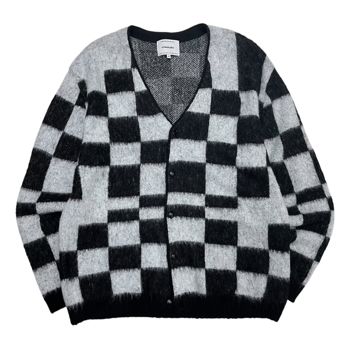 비바스튜디오 체커보드 니트 가디건 M 상품이미지2
