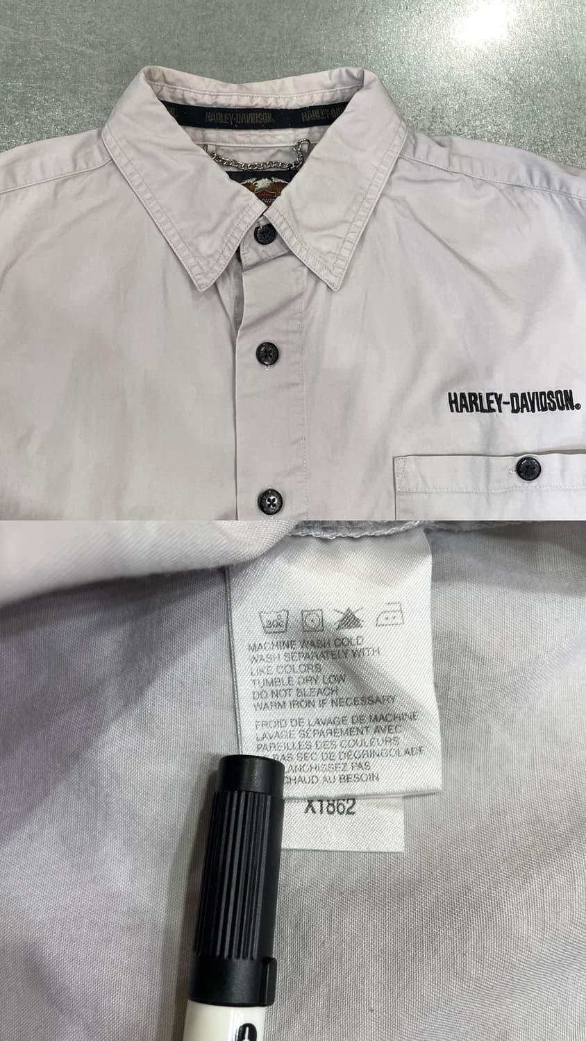 (L) Harley Daividson 할리데이비슨 포켓 셔츠  상품이미지9