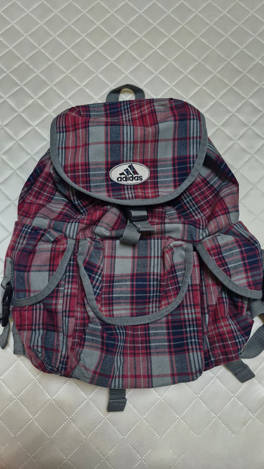 Adidas 아디다스 90s 체크 럭색 빈티지 백팩 상품이미지1