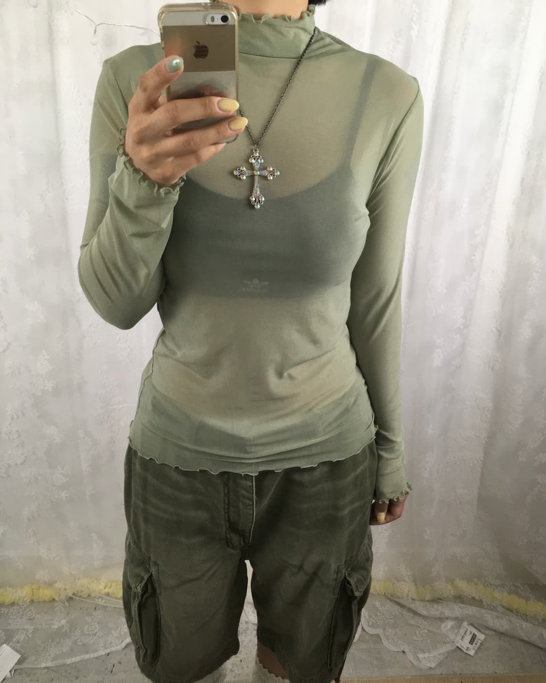 JPN matcha sheer top 상품이미지1